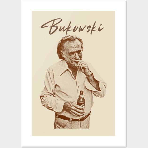 Bukowski - retro vintage sketches Wall Art by NMAX HERU